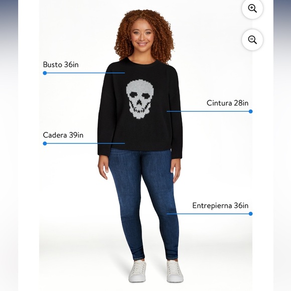 No Boundaries Black skull 💀 Sweater with Icons  for Women & Ladies - Picture 9 of 16